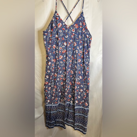 4 Old Navy Cotton Cross Strap Midi Casual Dresses. Size XL. - Picture 2 of 14